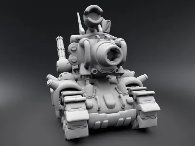 Slug Tank Scale model 3D print model