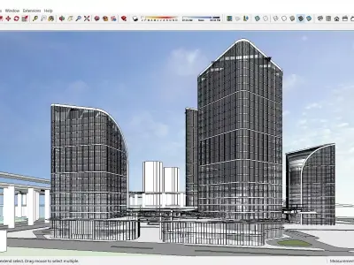 Sketchup Commercial Complex P2 3D model