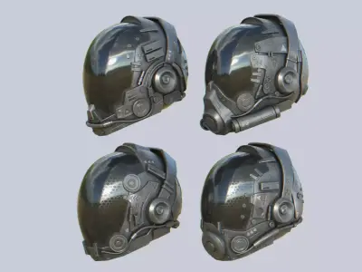 Scifi helmet collection 3D Model Pack