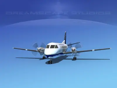 SAAB SF340 Air Charter Intl 3D model