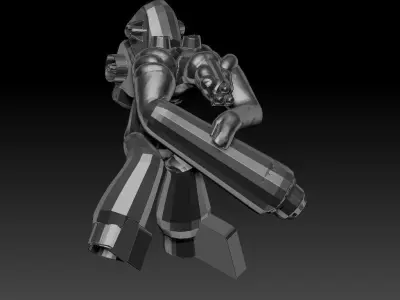 Hovering Mech Gunner Free 3D model