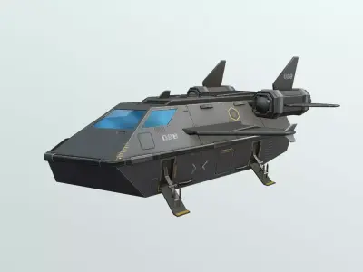 shuttle Low-poly 3D model purchase