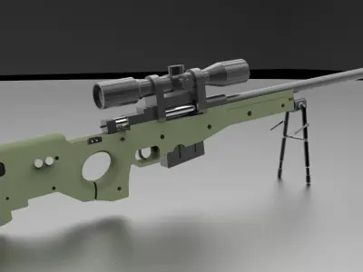 Arctic Warfare Magnum Free 3D model