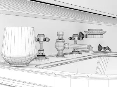 Victorian Bathroom - Classic 3D model
