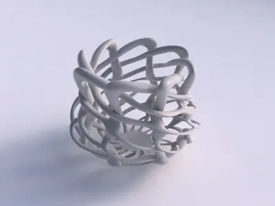 Bowl cylindrical with interlacing lattice wide middle 2 3D model