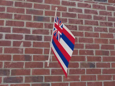 Flag of Hawaii 3D model
