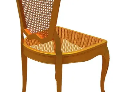 Classical Dining chair Low-poly 3D model