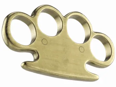 Vintage Classic Brass Knuckles Brass 3D model