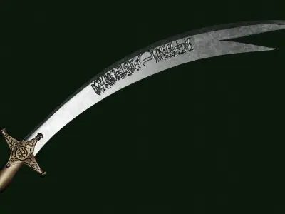 Zulfiqar sword Low-poly 3D model