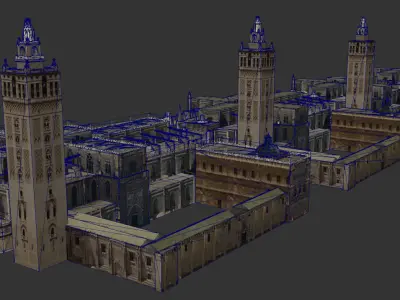 Spanish Cathedral Low-poly 3D model