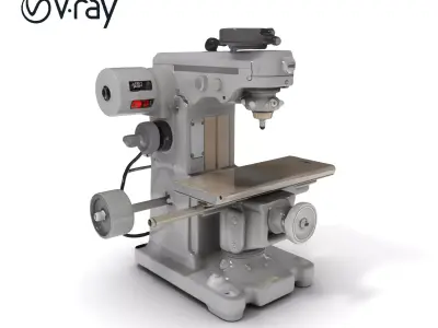 Industrial Drill Press Model Pack with Adjustable Features Low-poly 3D model