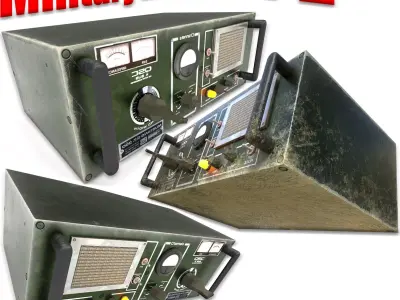 Military Radio  - PBR  Game-Ready Low-poly 3D model