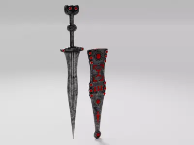 Dagger 2 Low-poly 3D model