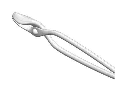 Blacksmith tongs Low-poly 3D model purchase