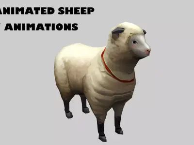 animated sheep Low-poly 3D model purchase