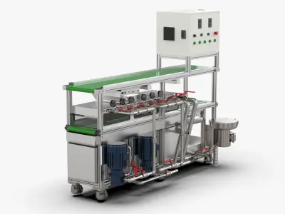 Automatic Hardware Cleaning and Conveying Machine 3D model
