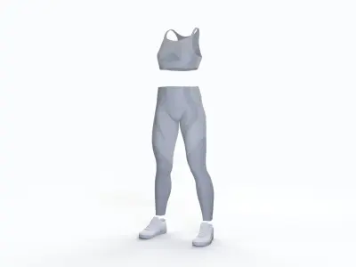 Workout Clothing for Female 3D model