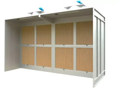 PAINT BOOTH FOR LIQUID PAINTING 3D model