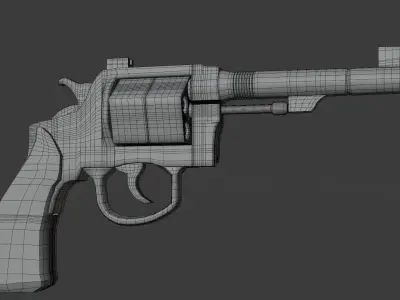 Single Action Revolver Free 3D model