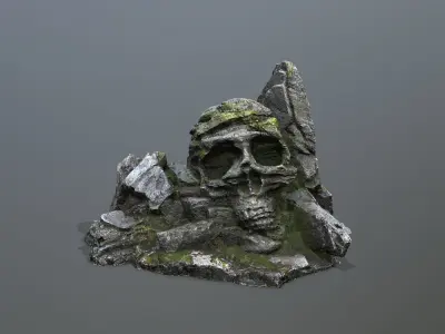 Skull Rock Low-poly 3D model
