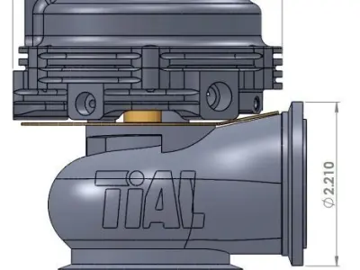 Tial turbo wastegate Free 3D model