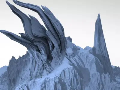 Cthulhu Mountain range 1 3D model