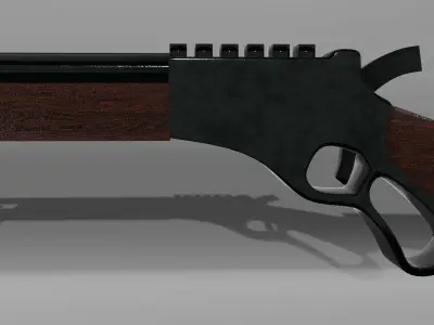 Rifle gun Low-poly 3D model purchase