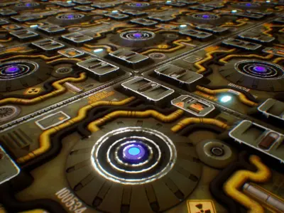 PBR Sci-Fi Industrial Texture 12 Low-poly 3D model