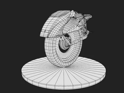 Sci Fi Bike Low-poly 3D model