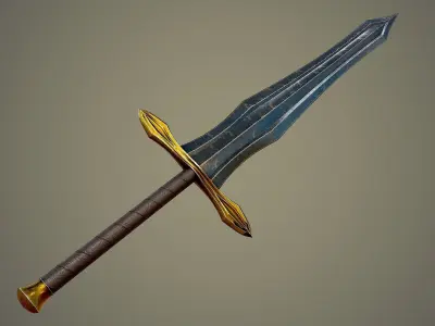 Short sword Low-poly 3D model purchase