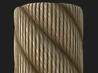 Seamless PBR  rope material Texture