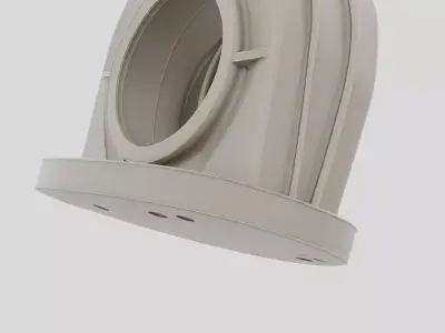 Industrial Factory Pipe End Cap for 3D print 3D model