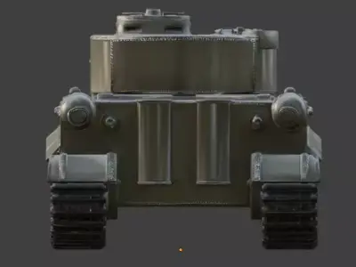 WWII Heavy Tank 3D  Low-poly 3D model