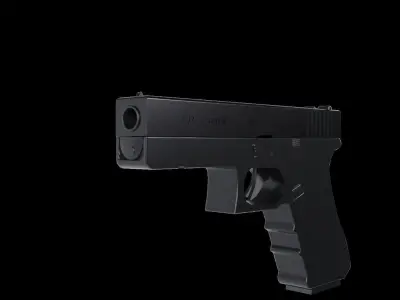 Glock17 gun Low-poly 3D model purchase