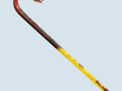 Crowbar Collection Low Poly Game Ready model cane Low-poly 3D model