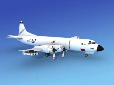 Lockheed P-3 Orion USN6 3D model
