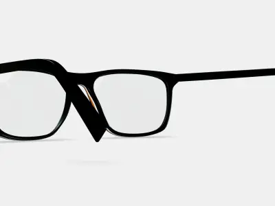 Fletcher Eyeglasses in Black Matte Eclipse 3D model