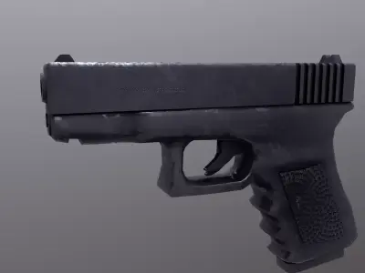 Glock pistol Low-poly 3D model buy