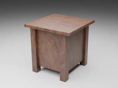 Antique End Table Low-Poly 3D-Model Low-poly 3D model