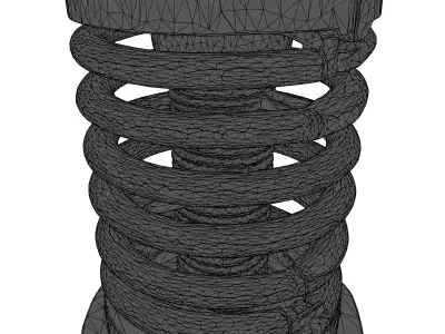 Futuristic Cybernetic Spine Implant 3D model