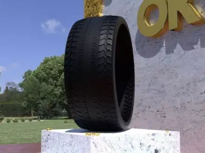 ORTAS TIRE NO 36 GAME READY Low-poly 3D model