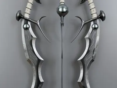 Melee weapons set in fantasy style 3D Model Pack