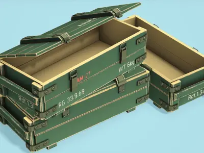 Military Crate - Low Poly Mobile Ready Low-poly 3D model