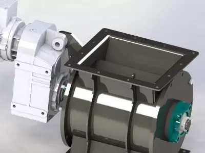 Simple manufacturing 250 airlocks-rotary valves 3D model