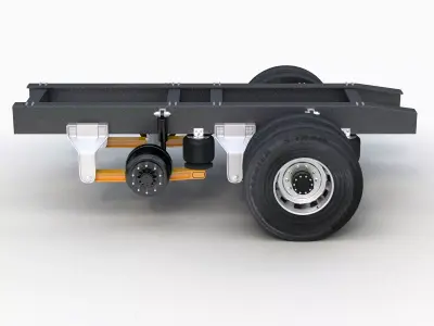 Truck Trailer Chassis 3D model