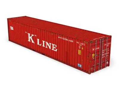 40ft Shipping Container - K Line 3D model