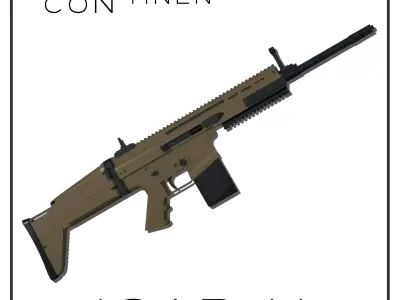 ICAR-H tan gun 3D model
