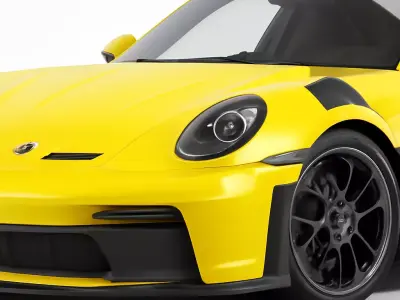 High Performance Yellow Sports Coupe 3D model