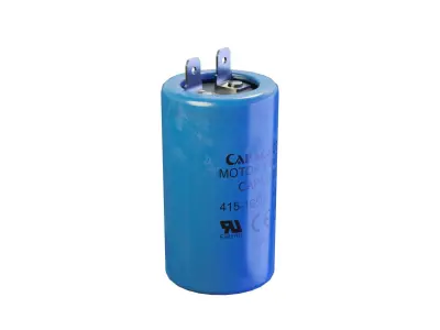 Painted Motor Start Capacitor Low-poly 3D model