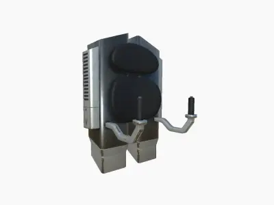 Jetpack F07 Steel - SciFi Character Design Low-poly 3D model